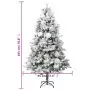 Albero di Natale con Neve Floccata LED e Pigne 195 cm PVC e PE