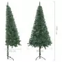 Albero di Natale per Angolo con Supporto Verde 240 cm in PVC