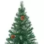 Set Albero Natale Satinato con LED Palline e Pigne 150 cm