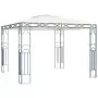 Gazebo con Stringa di Luci LED 300x300 cm Crema