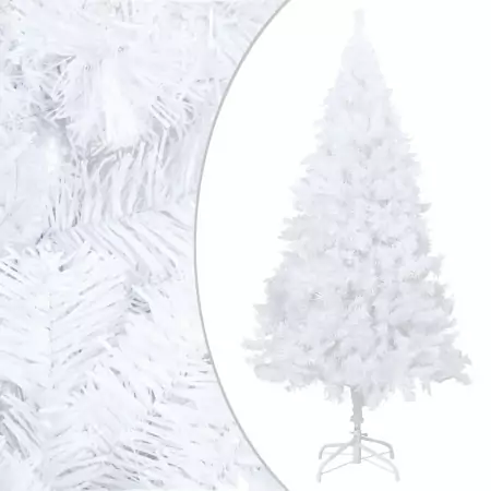 Albero di Natale Artificiale con Rami Folti Bianco 240 cm PVC