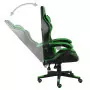 Sedia da Gaming Nero e Verde in Similpelle