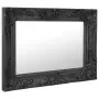 Specchio da Parete Stile Barocco 50x40 cm Nero