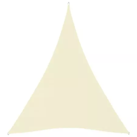 Parasole a Vela Oxford Triangolare 5x6x6 m Crema