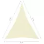 Parasole a Vela Oxford Triangolare 5x6x6 m Crema