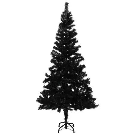 Albero di Natale Artificiale con Supporto Nero 120 cm PVC