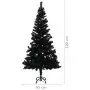 Albero di Natale Artificiale con Supporto Nero 120 cm PVC