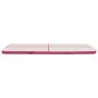 Tappetino Ginnastica Gonfiabile con Pompa 700x100x20cm PVC Rosa