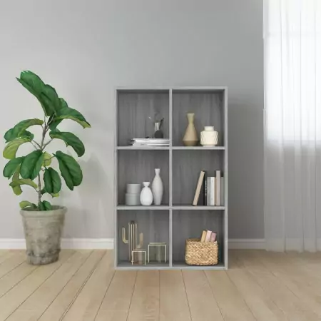 Libreria/Credenza Grigio Sonoma 66x30x98 cm Legno Multistrato