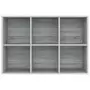 Libreria/Credenza Grigio Sonoma 66x30x98 cm Legno Multistrato