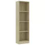 Libreria a 4 Ripiani Rovere Sonoma 40x24x142 cm in Truciolato