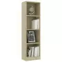 Libreria a 4 Ripiani Rovere Sonoma 40x24x142 cm in Truciolato