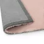 Tappeto 160x230 cm Pelliccia di Coniglio Sintetica Rosa Antico