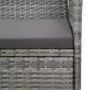 Panchina da Giardino 105 cm in Polyrattan Grigio