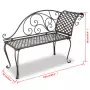 Sdraio da Giardino 128 cm in Acciaio Stile Anticato Marrone