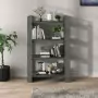 Libreria/Divisorio Grigio 80x35x125 cm Legno Massello di Pino