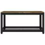 Tavolino Salotto Marrone Scuro e Nero 90x45x45cm in MDF e Ferro