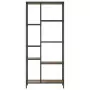 Scaffale per Libri 80x30x180 cm Acciaio e Legno Multistrato