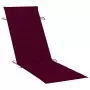 Cuscino per Lettino Prendisole Rosso Vino 186x58x3 cm