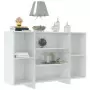 Credenza Bianco Lucido 120x30x75 cm in Truciolato