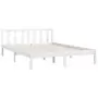 Giroletto Legno Massello Bianco 135x190 cm 4FT6 Double