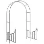 Arco da Giardino con Porta Nero 138x40x238 cm in Ferro