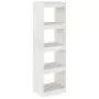 Libreria/Divisorio Bianco 40x30x135,5 cm Legno Massello di Pino