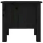 Tavolino Nero 40x40x39 cm Legno Massello di Pino