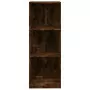 Libreria a 3 Ripiani Rovere Fumo 40x24x109 cm Legno Multistrato