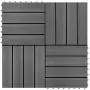 Piastrelle per Decking 22 pz 30x30cm 2mq in WPC Grigio