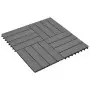 Piastrelle per Decking 22 pz 30x30cm 2mq in WPC Grigio