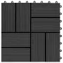 Piastrelle per Decking 22 pz 30x30cm 2mq in WPC Nero