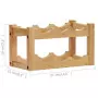 Cantinetta per 6 Bottiglie 37x21x21 cm Legno Massello di Rovere