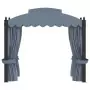 Gazebo con Tende 3x4 cm Antracite in Acciaio