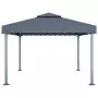 Gazebo con Pareti e Luci LED 400x300 cm Antracite in Alluminio