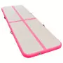 Tappetino Ginnastica Gonfiabile con Pompa 400x100x10cm PVC Rosa