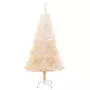 Albero di Natale Artificiale Punte Iridescenti Bianco 120cm PVC