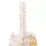 Albero di Natale Artificiale Punte Iridescenti Bianco 120cm PVC