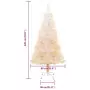 Albero di Natale Artificiale Punte Iridescenti Bianco 120cm PVC