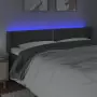 Testiera a LED Grigio Scuro 183x16x78/88 cm in Velluto