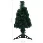 Albero di Natale Artificiale Snello Supporto 64 cm Fibra Ottica