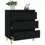 Credenza Nero 60x35x70 cm in Legno Multistrato