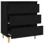 Credenza Nero 60x35x70 cm in Legno Multistrato