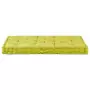 Cuscino per Pallet e Pavimento in Cotone 120x80x10 cm Verde