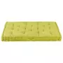 Cuscino per Pallet e Pavimento in Cotone 120x80x10 cm Verde