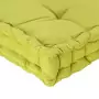 Cuscino per Pallet e Pavimento in Cotone 120x80x10 cm Verde