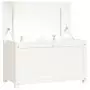 Contenitore Portaoggetti Bianco 80x40x45,5cm Massello di Pino