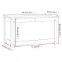 Contenitore Portaoggetti Bianco 80x40x45,5cm Massello di Pino