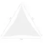 Parasole a Vela Oxford Triangolare 3x3x3 m Bianco