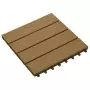 Piastrella Decking in WPC 11 pz 30x30 cm 1 sqm Colore Teak